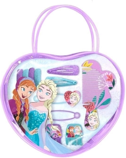 Hartvormig tasje met haaraccessoires Frozen - 1 stuk