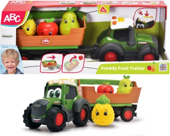 ABC Tractor voor fruit met aanhanger, 30 cm