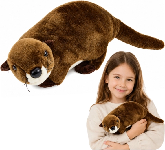 Pluchen speelgoed otter bruin 37 cm