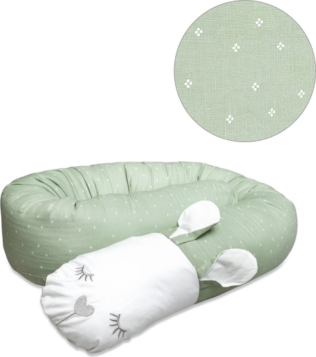 Vinter & Bloom Meadow wikkelrand en voedingskussen Green Fields