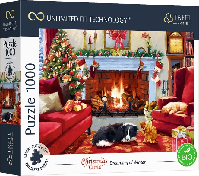 Puzzel TREFL UFT kerstsfeer – dromen van de winter, 1000 stukjes