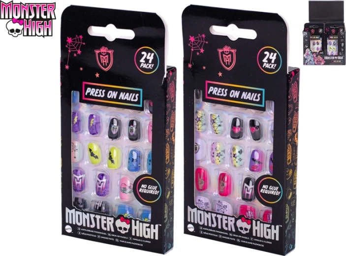 Plaknagels voor kinderen MONSTER HIGH – 24 stuks zonder lijm