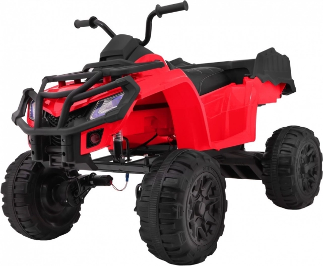 Elektrische kinderquad XL 4x4 met koffer, soft start, EVA-wielen, LED en audio – rood