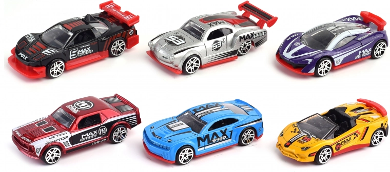 Set van 3 metalen autootjes 7,5 cm