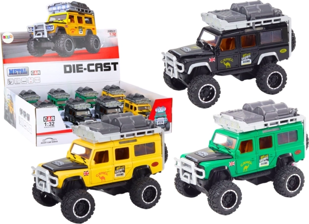 metalen terreinwagen 1:32 met licht en geluid, vliegwiel