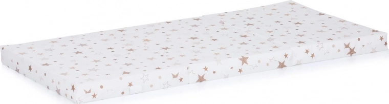 Opvouwbaar matras voor ledikant 120 × 60 cm – witte en beige sterren Chipolino
