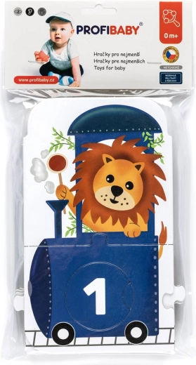 Profibaby puzzel dierentuin-treintje met cijfers en dieren