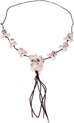 Feestketting met schedel- en gekruiste-bottenmotief