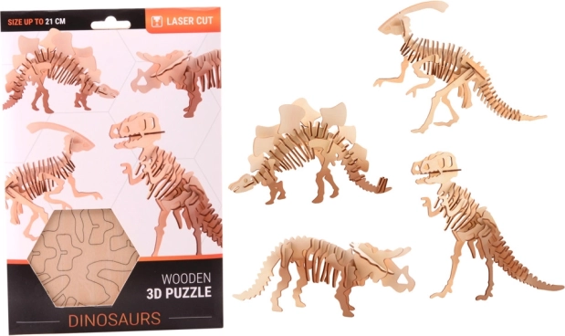 3D-puzzel houten dinosaurus