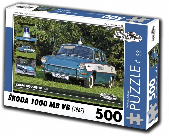 Puzzel Retro-auto’s Škoda 1000 MB VB (1967) 500 stukjes