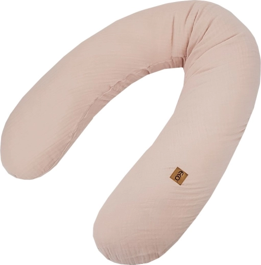 EKO mousseline voedingskussen powder pink 180 cm