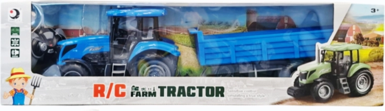 Op afstand bestuurbare tractor met aanhanger
