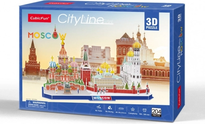 CubicFun 3D-puzzel CityLine panorama van Moskou, 204 stukjes