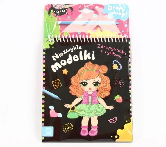Kraskleurboek met kraspen Ongewone modellen