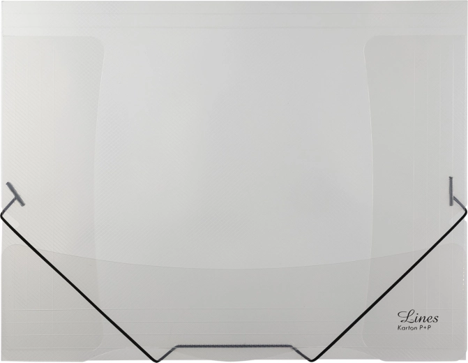 Transparante map met elastiek Lines