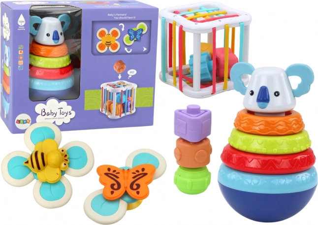Set zintuiglijk speelgoed Tower Koala Educational Cube Spinners