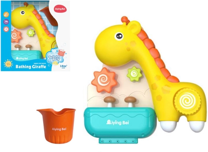 Bad speeltje giraffe met watermolentjes