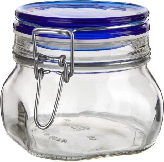 Hermetische glazen pot 500 ml FIDO Blue met beugelsluiting