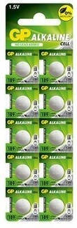 GP alkaline knoopcelbatterijen LR54/AG10 1,5 V – verpakking 10 stuks