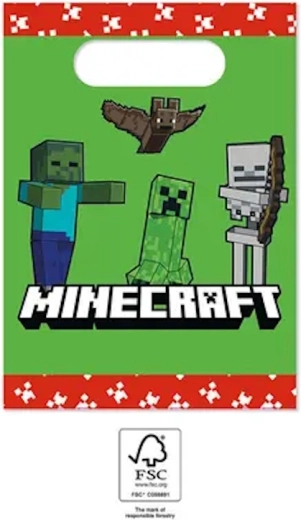 Minecraft partyzakjes (4 stuks)