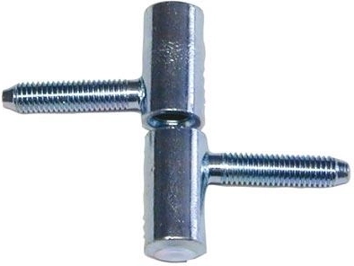 Raamscharnier 60 mm met schroefbare pen, blauw verzinkt staal