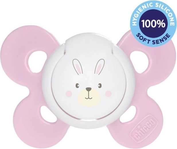 Chicco fopspeen Physio Comfort siliconen 2–6 m, meisje – konijntje