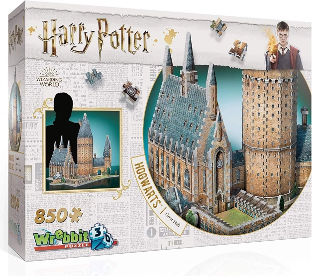Wrebbit 3D-puzzel Harry Potter: Grote Zaal van Zweinstein 850 stukjes