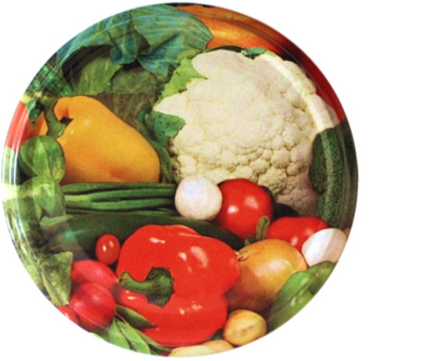 Inmaakdeksels fi 82 met groentemotief bloemkool, 100 stuks