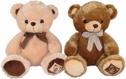 Pluchen teddybeer 39 cm, 2 varianten - 1 stuk