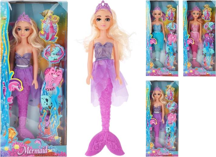 Zeemeerminprinses pop 44,5 cm met accessoires – mix van kleuren