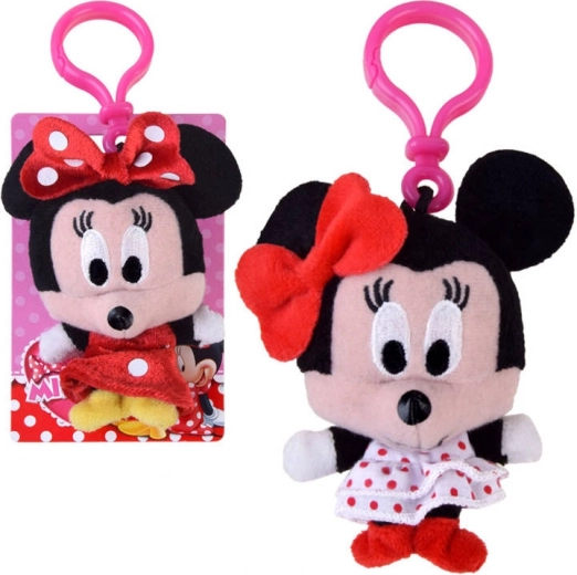 pluchen hanger MINNIE MOUSE met clip 10 cm