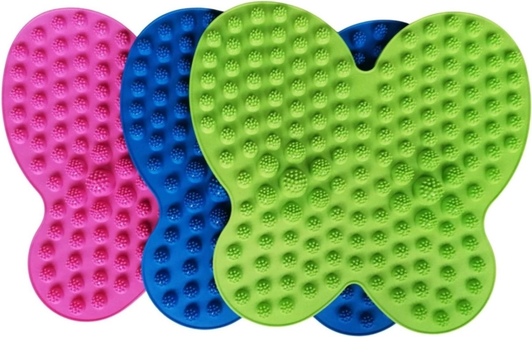 Massagemat voor voeten van kunststof 36 × 38 cm, 3 kleuren