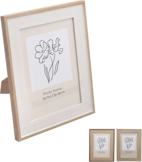 Houten fotolijst 18 × 23 cm (assortiment 3 varianten)