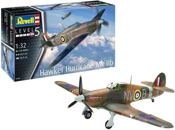 Kunststof modelvliegtuig Hawker Hurricane MK IIB 1/32