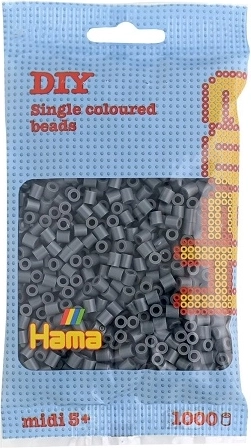 Hama Midi strijkkralen 1000 stuks donkergrijs