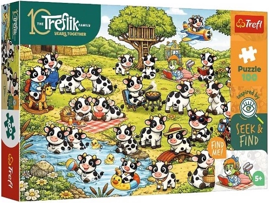 Trefl puzzel Seek and Find Wereld van de koetjes 100 stukjes