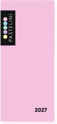 PASTELINI maandagenda 2027 roze in PVC-omslag