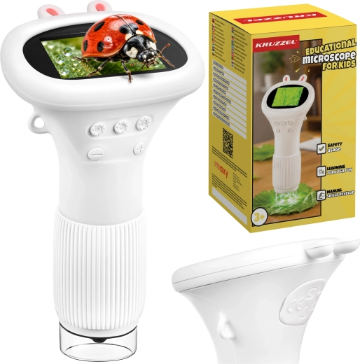 Digitale educatieve microscoop KRUZZEL 1000x wit