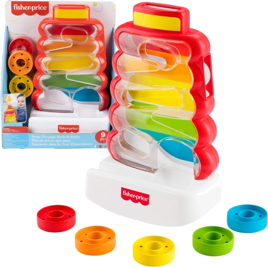 Fisher-Price-inwerppiramide met fiches