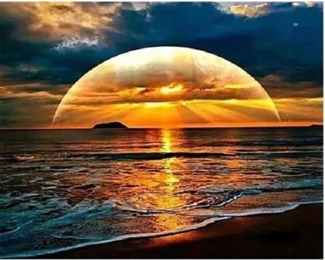 Norimpex schilderen op nummer Zonsondergang 40 × 50 cm