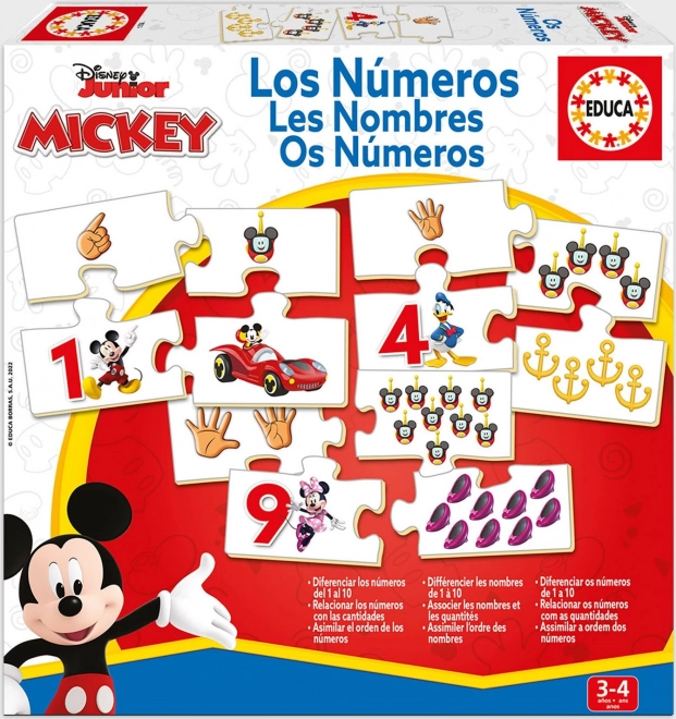 Educa puzzel Mickey en Vrienden – tellen 10×4 stukjes