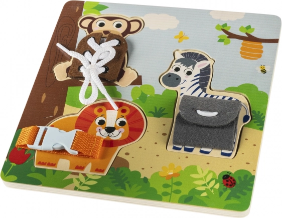 houten montessori safari-puzzel met dieren