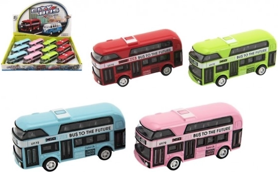 Metalen dubbeldekker bus met terugtrekmechanisme