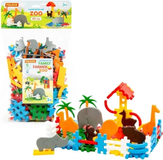 Bouwset Blok Zoo – 117 stukjes