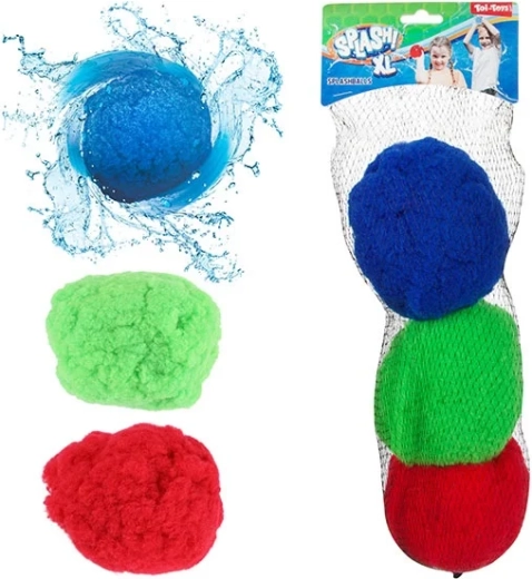 Toi Toys SPLASH super splash stuiterballen XL 15 cm - 3 stuks in een net