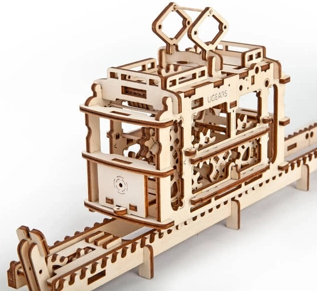 Ugears cabinelift met baan – 3D houten mechanische puzzel