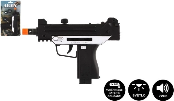 Kinder-mitralleur met effecten