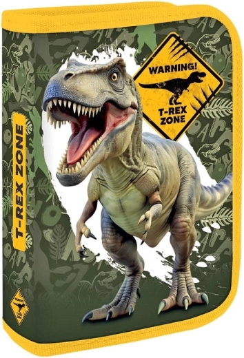 Lege school-etui met één compartiment T-Rex - 1 stuk