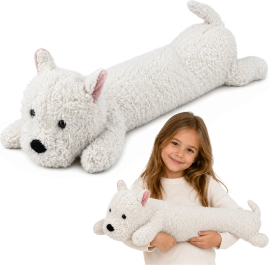 Grote pluchen hond West Highland wit 90 cm - 1 stuk