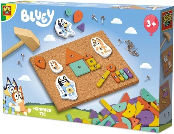 SES Creative Bluey creatieve kurkbordset met hamertje